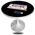 Cargador inalámbrico del café redondo interior del estilo en él tacto capacitivo mesa de centro de la pantalla táctil de 22 pulgadas