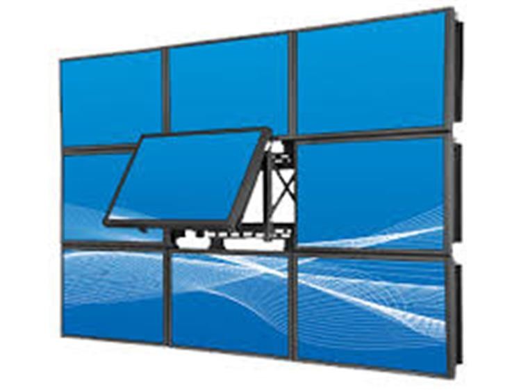 Ultra monitores LCD de plena pantalla del bisel del estrecho del LCD de la pared del soporte interior video cero de la pared