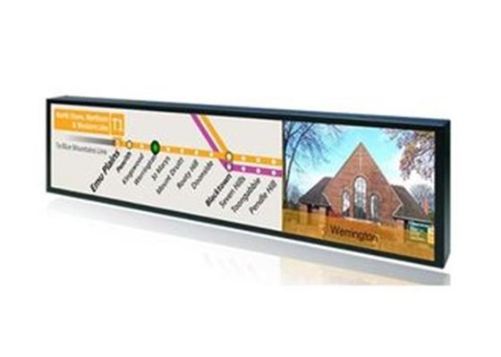La barra estirada 28 pulgadas LCD exhibe el quiosco de la señalización de Digitaces para los autobuses y las estaciones de metro
