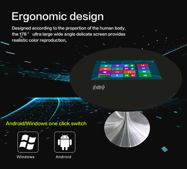 Tabla interactiva elegante vendedora caliente de la pantalla táctil del panel de la publicidad del sistema Lcd del multi-touch del OS del tamaño de Costomizatble