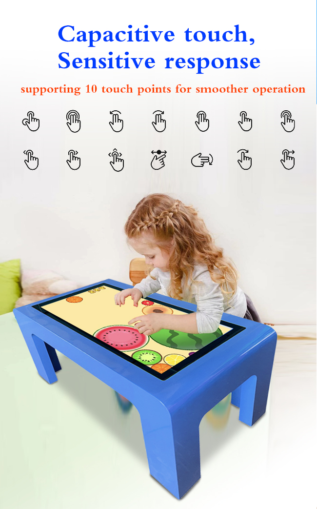 Tabla interactiva del multi-touch del juego de los niños con el escritorio de la pantalla tácticl LCD de la educación de los niños de la pantalla táctil