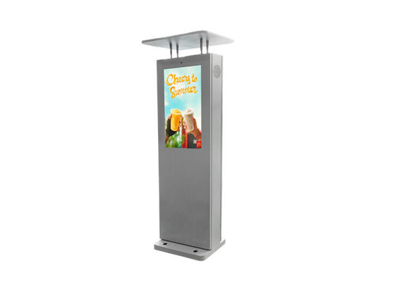 Prenda impermeable 32" muestras electrónicas al aire libre del LCD Digital del quiosco al aire libre con pilas de la señalización para el negocio