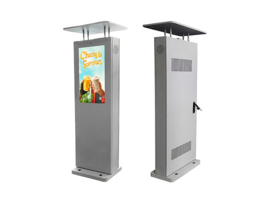 Prenda impermeable 32" muestras electrónicas al aire libre del LCD Digital del quiosco al aire libre con pilas de la señalización para el negocio