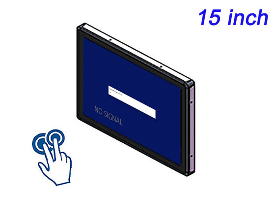 Pantalla táctil incorporada de 15 pulgadas para paneles de seguridad, automatización de almacenes, monitoreo de procesos y máquinas expendedoras