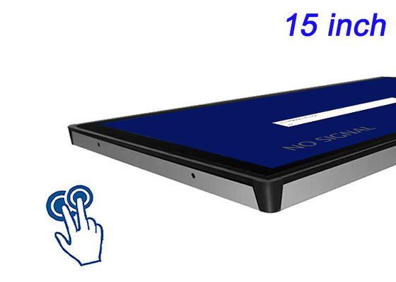 Pantalla táctil incorporada de 15 pulgadas para paneles de seguridad, automatización de almacenes, monitoreo de procesos y máquinas expendedoras