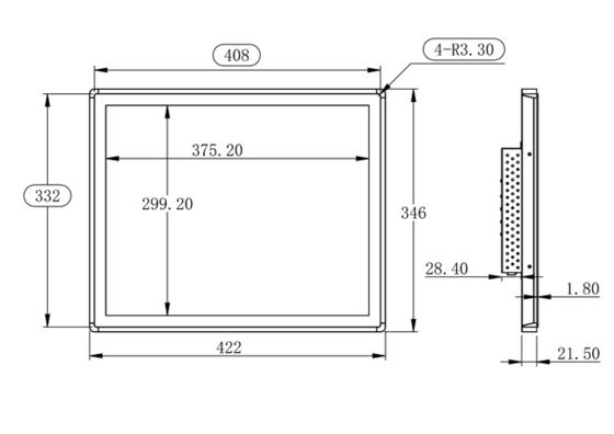 Monitor de 19 pulgadas para paneles de seguridad, equipos industriales, pantallas médicas y quioscos de información pública