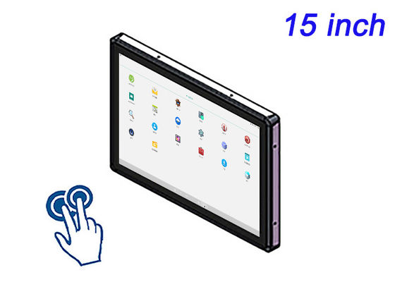 Pantalla táctil Android de 15 pulgadas para sistemas de seguridad, automatización de almacenes, máquinas expendedoras e interfaces de transporte