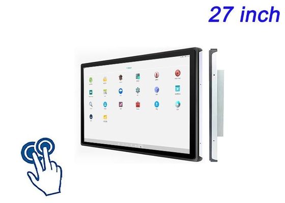 Pantalla táctil incorporada de Android de 27 pulgadas para pantallas de ferias comerciales, aplicaciones minoristas inteligentes, consolas multimedia y sistemas de control