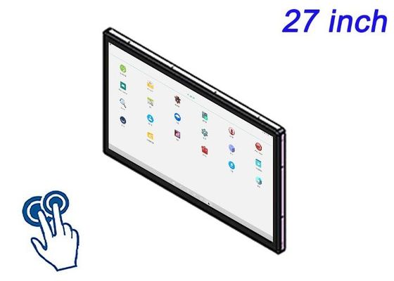 Pantalla táctil incorporada de Android de 27 pulgadas para pantallas de ferias comerciales, aplicaciones minoristas inteligentes, consolas multimedia y sistemas de control