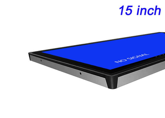 Pantalla integrada Android de 15 pulgadas para interfaces de transporte, sistemas de almacén, monitoreo de seguridad y máquinas expendedoras