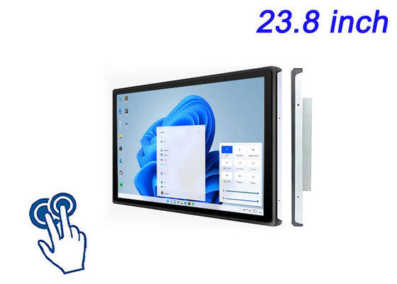 23.8 pulgadas de pantalla de Windows Touch Incorporada para señalización digital, pizarras interactivas, pedidos en la mesa del restaurante y monitoreo de seguridad