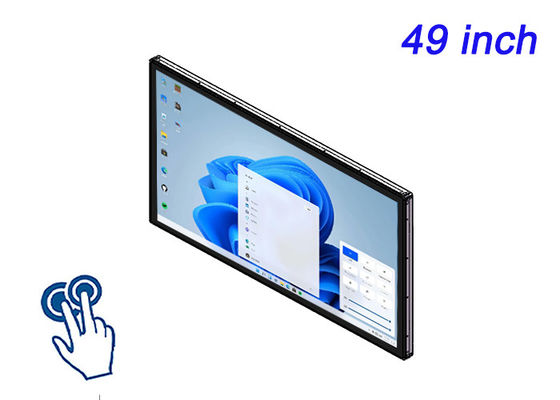 Pantalla de 49 pulgadas Windows Touch Embedded para juegos inmersivos, señalización digital de gran formato, centros de comando y control y pantallas interactivas de gama alta