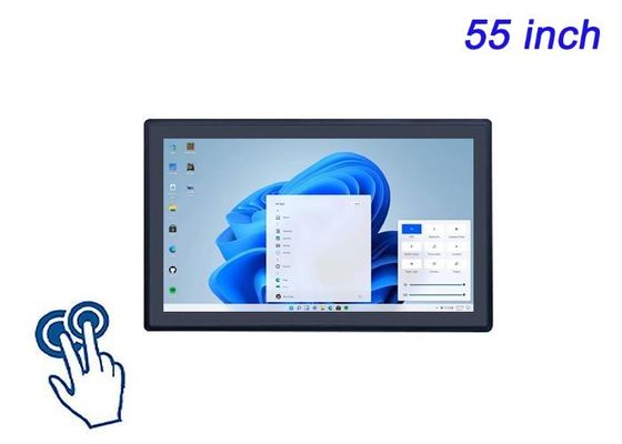Pantalla táctil incorporada de 55 pulgadas para presentaciones corporativas, instalaciones de arte digital, exposiciones interactivas de museos y videoconferencias de gama alta
