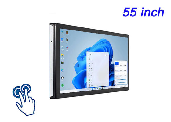 Pantalla táctil incorporada de 55 pulgadas para presentaciones corporativas, instalaciones de arte digital, exposiciones interactivas de museos y videoconferencias de gama alta