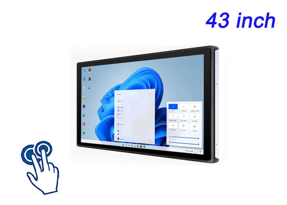Pantalla táctil integrada de 43 pulgadas para pantallas de ciudades inteligentes, interfaces de estadios, soluciones de venta al por menor inmersivas y sistemas de juegos