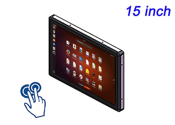 Display integrado de 15 pulgadas Linux Touch para sistemas de salud, máquinas expendedoras inteligentes, interfaces de transporte y paneles de entretenimiento