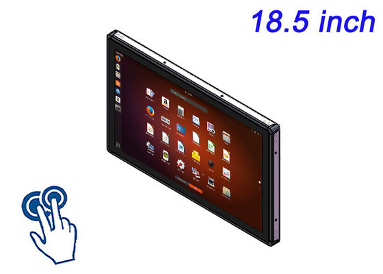18.5 pulgadas Linux Touch Monitor Incorporado para sistemas inteligentes de lavado de coches, señalización pública, paneles interactivos de museos y controles industriales