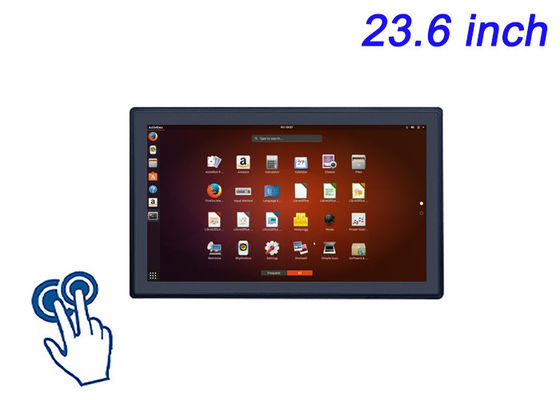 23.6 pulgadas de pantalla de toque Linux incrustada para máquinas CNC, aplicaciones de ciudades inteligentes, sistemas de monitoreo de hospitales y stands de exposiciones