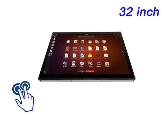 Display integrado de 32 pulgadas Linux con toque para soluciones educativas, paneles de transporte público, sistemas de seguridad y minoristas interactivos