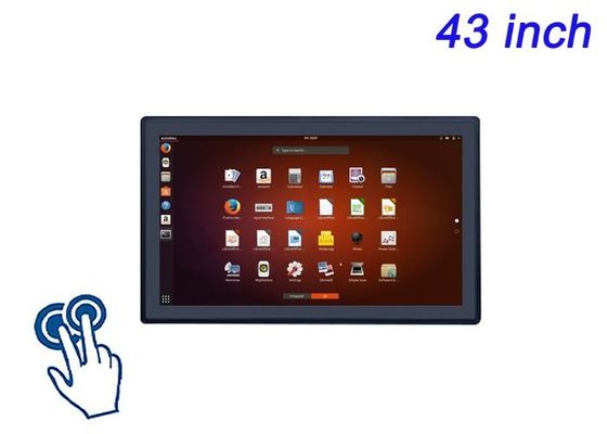 Pantalla táctil integrada de 43 pulgadas Linux para automatización industrial, quioscos de ciudades inteligentes, interfaces de atención médica y salas de comando
