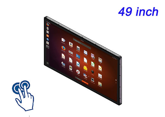 Pantalla integrada de 49 pulgadas Linux con toque para señalización digital, soluciones de reuniones corporativas, monitoreo de instalaciones y paneles de control de transporte