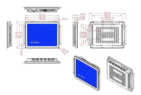 Unidad de visualización compacta de 15 pulgadas para paneles de control de instalaciones, tableros de información pública, interfaces de almacenes y sistemas logísticos