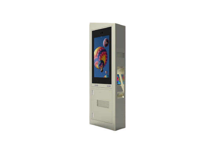 Monitor LCD al aire libre delgado de la situación del piso de la exhibición que hace publicidad de prenda impermeable del quiosco de los anuncios de la señalización de la pantalla de visualización 2500nits Digitaces