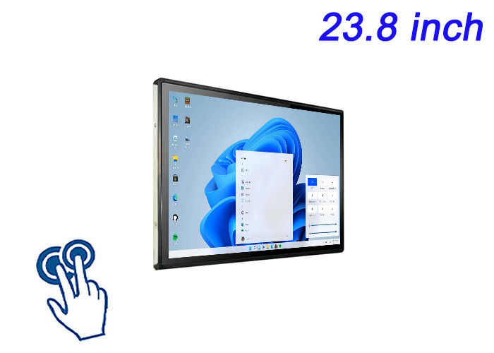 23.8 pulgadas de pantalla de Windows Touch Incorporada para señalización digital, pizarras interactivas, pedidos en la mesa del restaurante y monitoreo de seguridad
