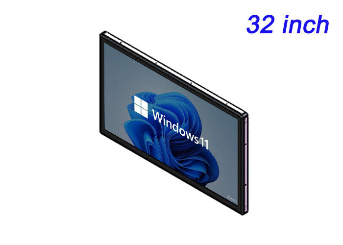 Monitor integrado con ventanas de 32 pulgadas para sistemas de vigilancia, pantallas de aeropuerto, paneles de transporte público y monitoreo industrial