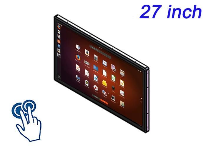 Pantalla táctil integrada de 27 pulgadas Linux para pantallas de venta al por menor a gran escala, sistemas de facturación en aeropuertos, monitoreo de transmisiones y paneles de control de energía