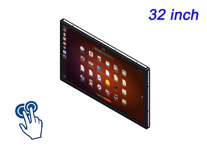 Display integrado de 32 pulgadas Linux con toque para soluciones educativas, paneles de transporte público, sistemas de seguridad y minoristas interactivos