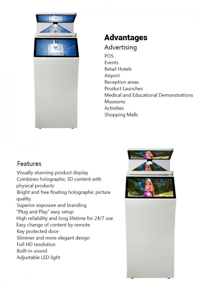 32 exhibición del holograma de la pantalla táctil 3d de la pulgada con los paneles de exhibición del lcd